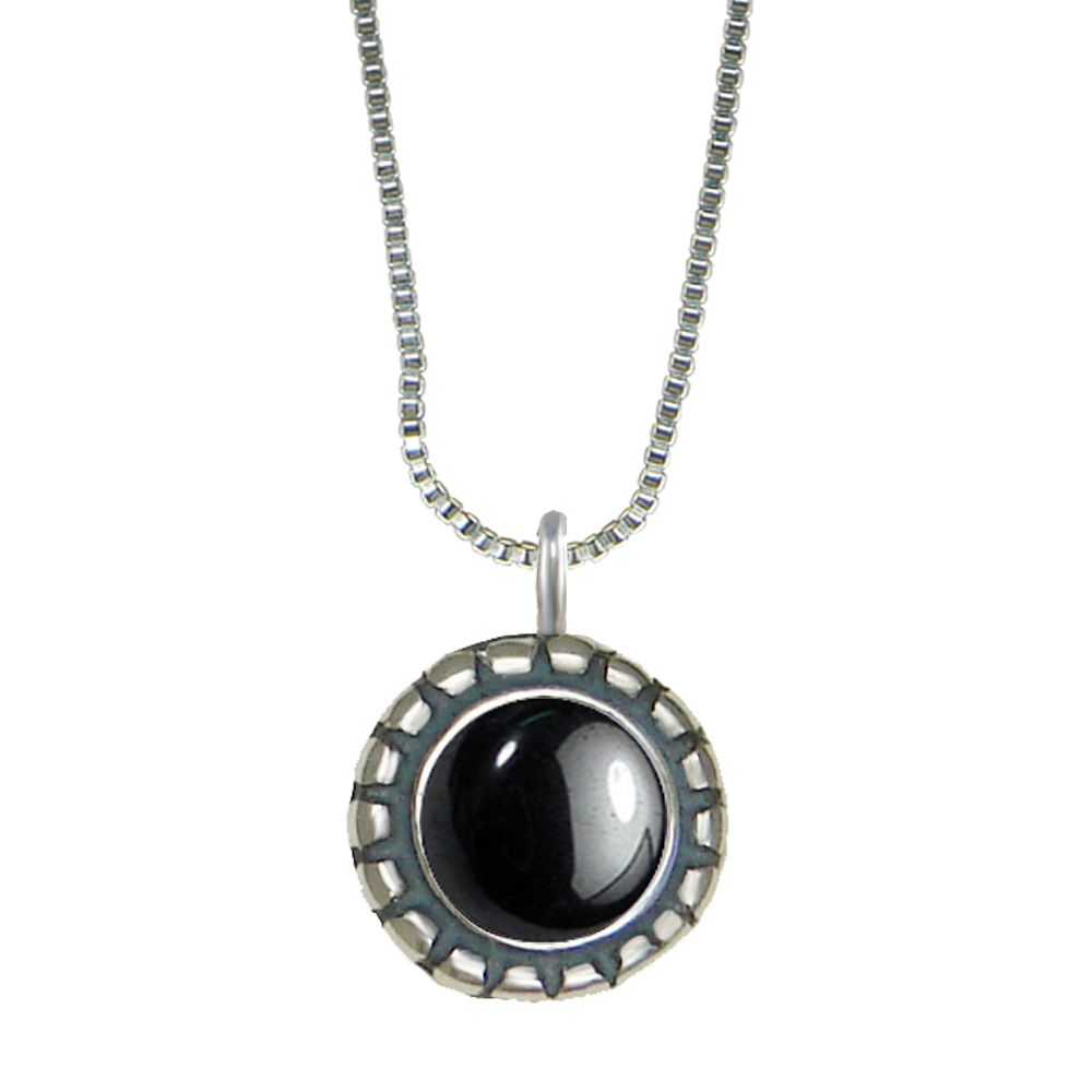 Sterling Silver Little Hematite Pendant Necklace